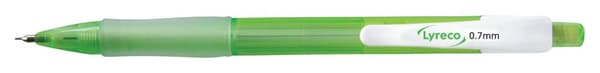 Stiftpenna LYRECO återvunnen 0,7mm grön 12st
