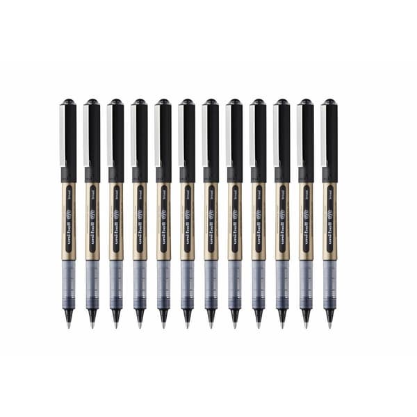 Pen med flydende blæk Uni-Ball Rollerball Eye Broad UB-150 Sort 1 mm (12 Dele)