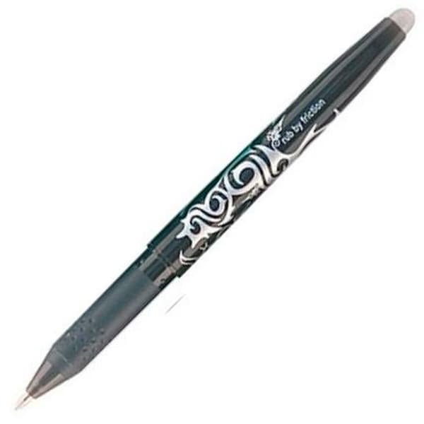 Kuglepen Pilot Frixion Ball Sletbart blæk Sort 0,4 mm 0,7 mm (12 enheder)