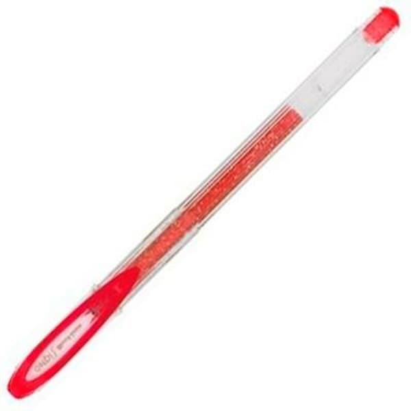 Pen med flydende blæk Uni-Ball Sparkling UM-120SP Rød 0,5 mm (12 Dele)