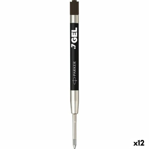 Refill til kuglepen Parker Quink Flow Sort (12 enheder)