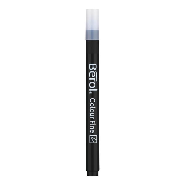 Fiberpenna BEROL Fine svart 12/fp