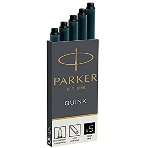 Blækrefill til pen Parker Quink Sort (20 enheder)
