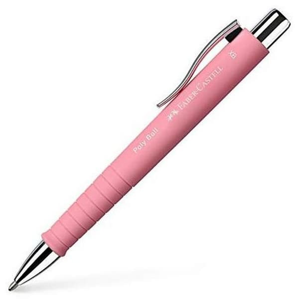 Kuglepen Faber-Castell Poly Ball XB Pink (5 enheder)