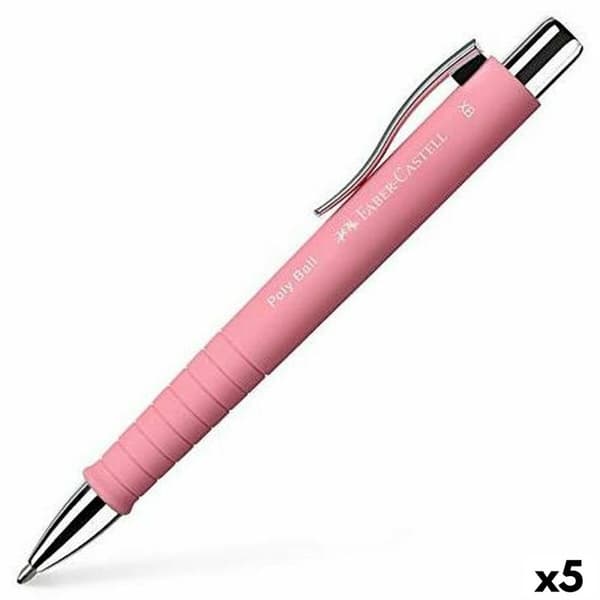 Kuglepen Faber-Castell Poly Ball XB Pink (5 enheder)