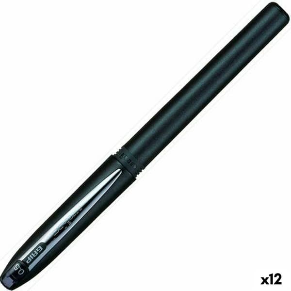 Kuglepen Roller Uni-Ball Grip Micro UB-245 Sort 0,5 mm (12 enheder)