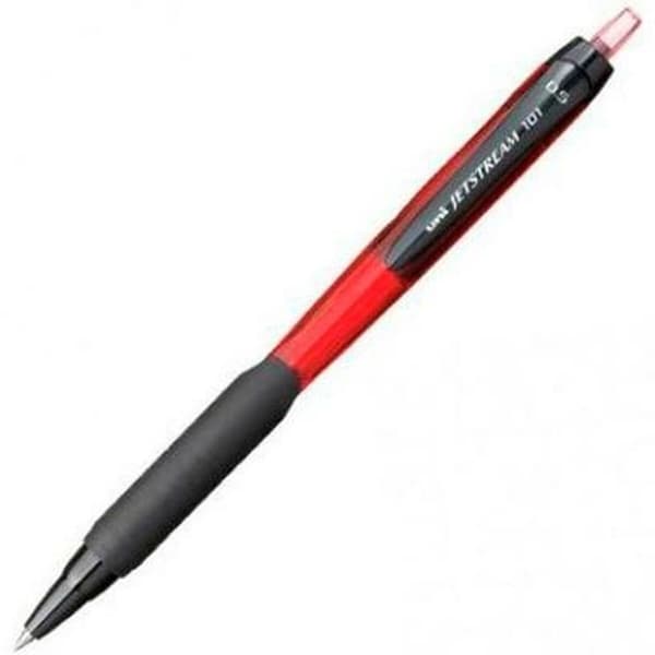 Pen med flydende blæk Uni-Ball Rollerball Jestsream SXN-101 Rød (12 Dele)