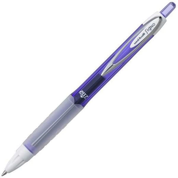 Pen med flydende blæk Uni-Ball Rollerball Signo UM-207 Blå 0,4 mm (12 Dele)