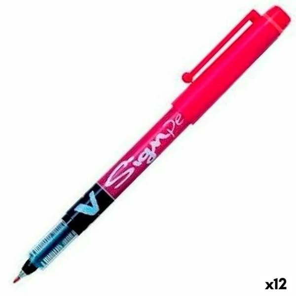 Gel kuglepen Pilot V Sign Pen Rød 0,6 mm (12 enheder)