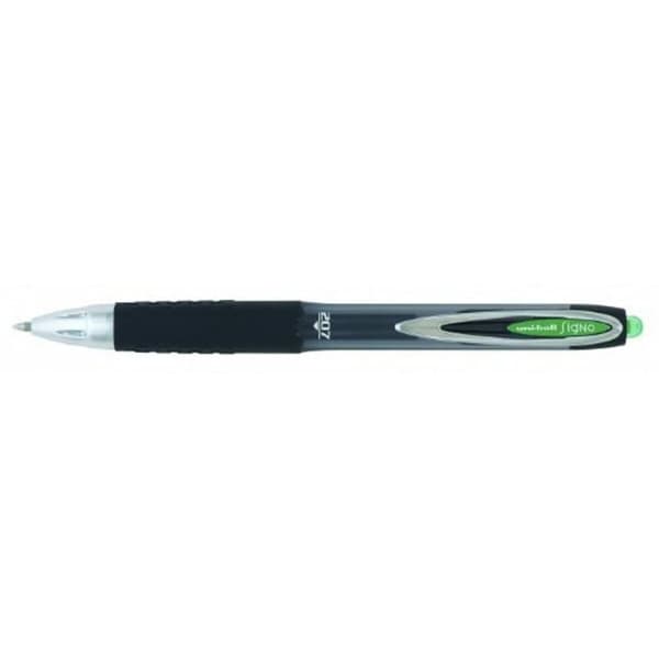 Pen med flydende blæk Uni-Ball Rollerball Signo UM-207 Grøn 0,4 mm (12 Dele)