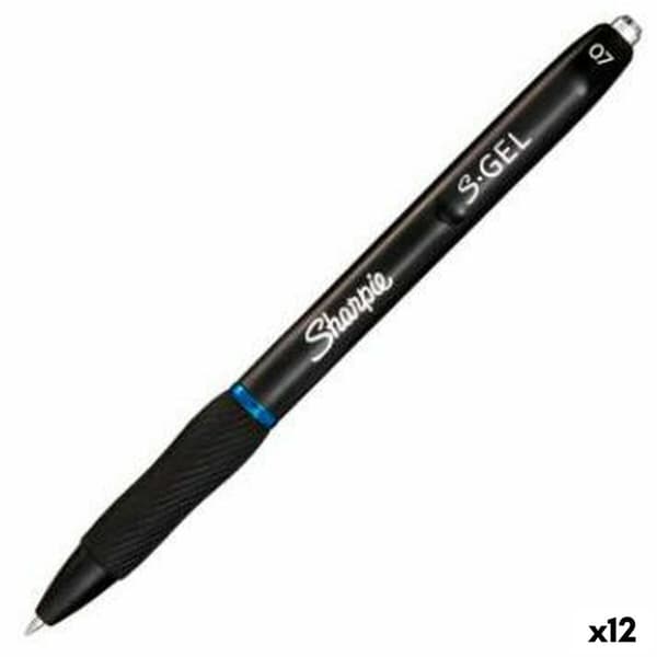 Gel kuglepen Sharpie S-Gel Kan trækkes tilbage Blå 0,7 mm (12 enheder)