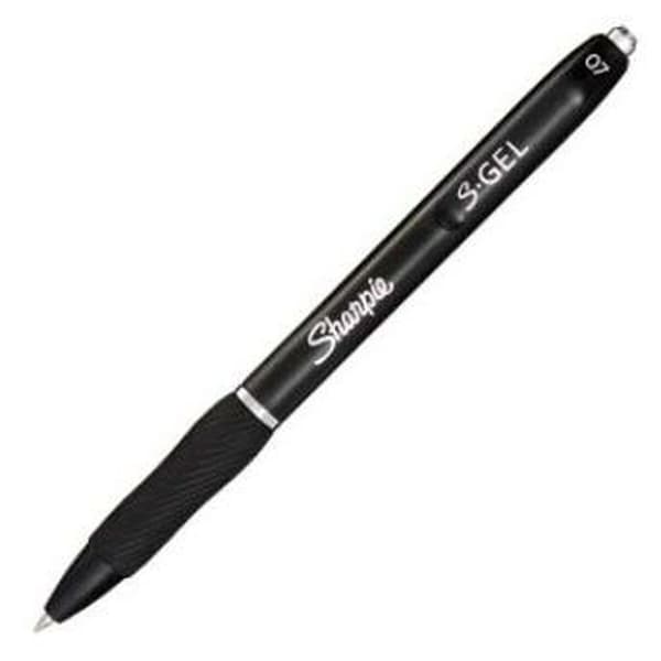 Gel kuglepen Sharpie S-Gel Kan trækkes tilbage Sort 0,7 mm (12 enheder)