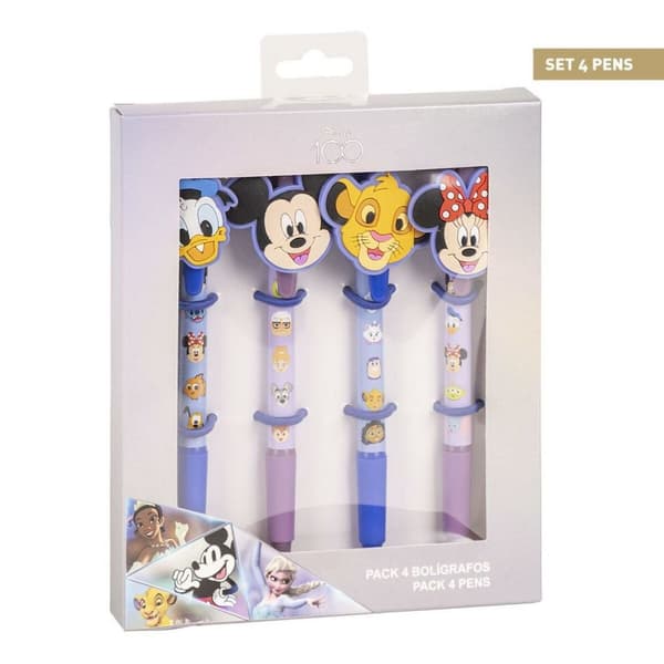 Sæt med Kuglepenne Disney 4 Dele Multifarvet