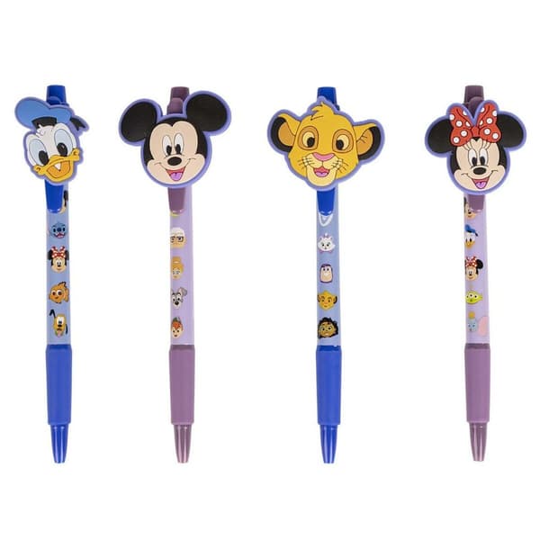 Sæt med Kuglepenne Disney 4 Dele Multifarvet