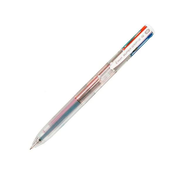 Kuglepen Pilot Super Grip 4 Gennemsigtig 0,4 mm (12 enheder)