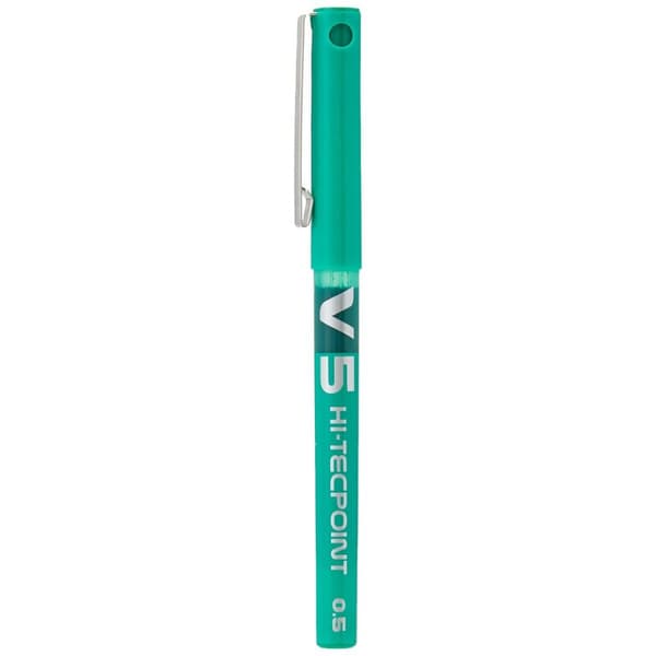 Pen med flydende blæk Pilot V-5 Hi-Tecpoint Grøn 0,3 mm (12 enheder)
