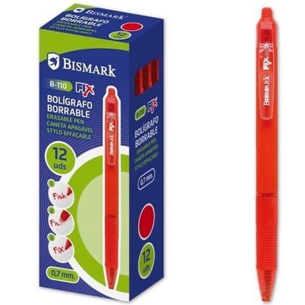 Kuglepen Bismark B-110 Fix Rød 0,7 mm (12 Dele)