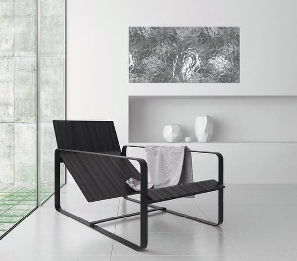 Sigel småtillbehör - GL268 - Magnetisk glasskiva, 91 x 46 cm, skrynklig silvermetall - Artverum