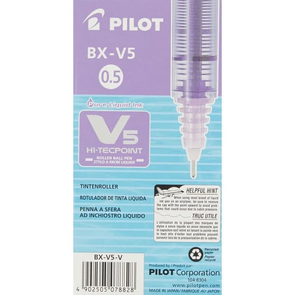 Penna för flytande bläck Pilot V-5 Hi-Tecpoint Violett 0,3 mm (12 antal)