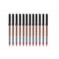 Miniatyrbillede 1 af 2: Pen med flydende blæk Uni-Ball Rollerball Eye Broad UB-150 Rød 1 mm (12 Dele)