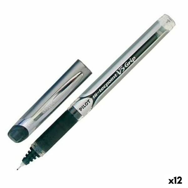 Kuglepen Roller Pilot V5 Grip Sort 0,3 mm (12 enheder)