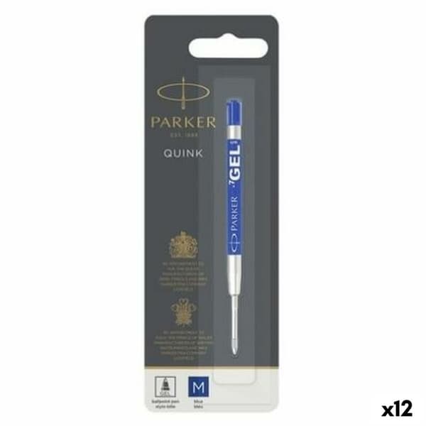 Refill til kuglepen Parker Quink Flow Blå (12 enheder)