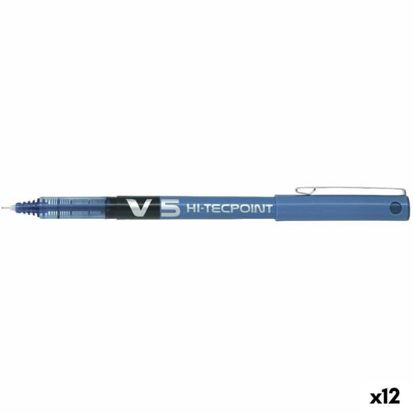 Pen med flydende blæk Pilot V-5 Blå 0,3 mm (12 enheder)