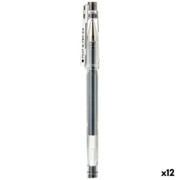 Gel kuglepen Pilot G-TEC C4 Sort 0,2 mm (12 enheder)