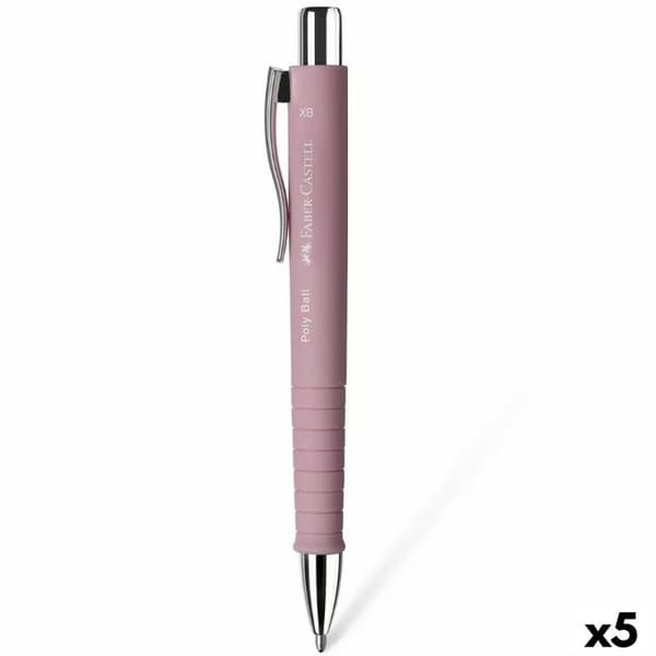 Kuglepen Faber-Castell Poly Ball XB Pink (5 enheder)