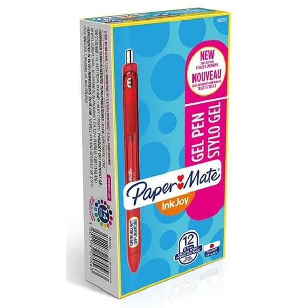 Gel kuglepen Paper Mate InkJoy Gel Rød 12 enheder