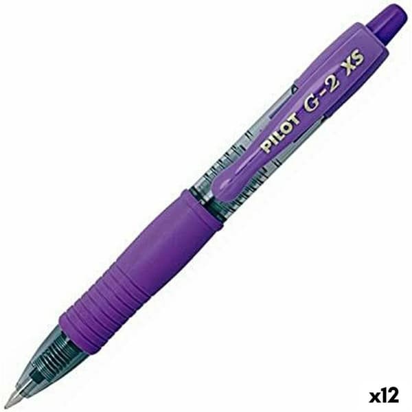 Kuglepen Roller Pilot G-2 XS Kan trækkes tilbage Violet 0,4 mm (12 enheder)