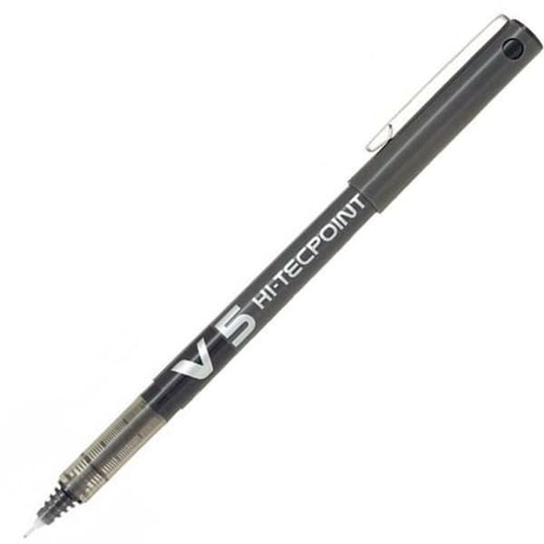 Flytende blekkpenn Pilot V-5 Hi-Tecpoint Svart 0,3 mm (12 enheter)