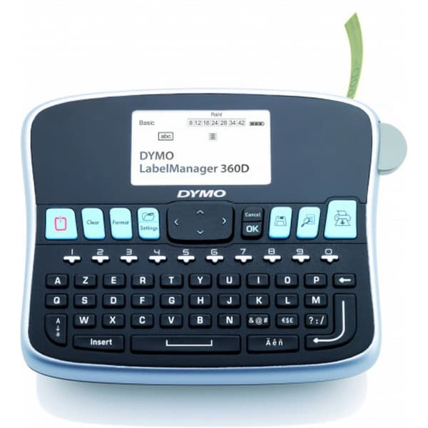 Manuaalinen etikettitulostin Dymo LabelManager™ 360D Musta Musta/Hopeinen musta, Hopea