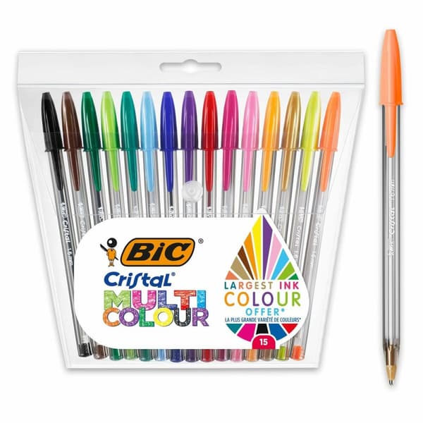 Pennset Bic Cristal Multicolor 15 Delar Multicolour 0,42 mm (15 Delar)
