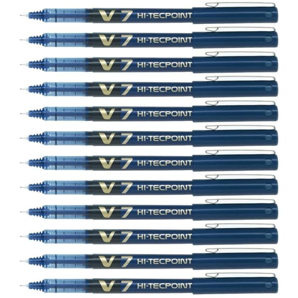 Penna för flytande bläck Pilot V-7 Hi-Tecpoint Blå 0,5 mm (12 antal)