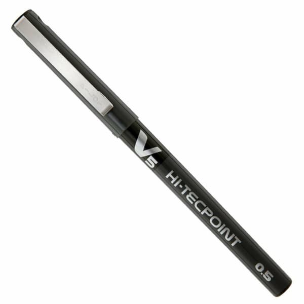 Penna för flytande bläck Pilot V-5 Hi-Tecpoint Svart 0,3 mm (12 antal)