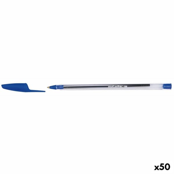 Kuglepen Molin BC188 Krystal 1 mm Blå (50 enheder)