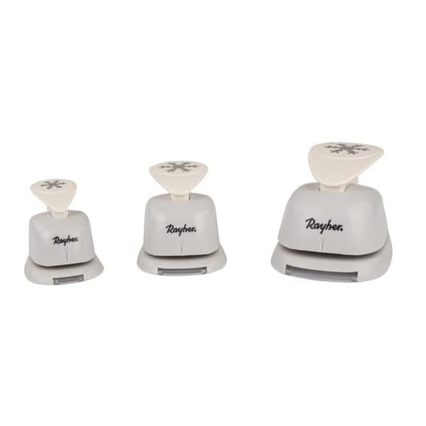 Pappersstans fantasi - LS - Snöflingor - 1,6cm, 2,54cm, 3,81cm - 3 stycken - Blandad