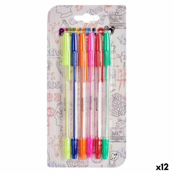 Pennset Pincello 492 Gul Blå Röd Grön Multicolour Orange (12 antal)