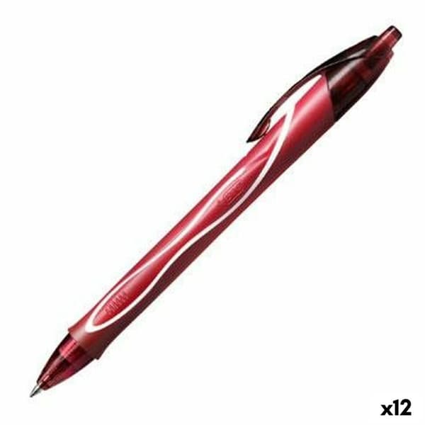 Gelpenna Bic Gel-ocity Quick Dry Röd 0,3 mm (12 antal)