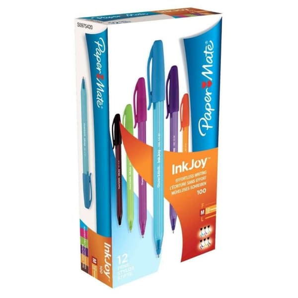 Kuglepen Paper Mate Inkjoy 12 Dele Multifarvet 1 mm (12 enheder)