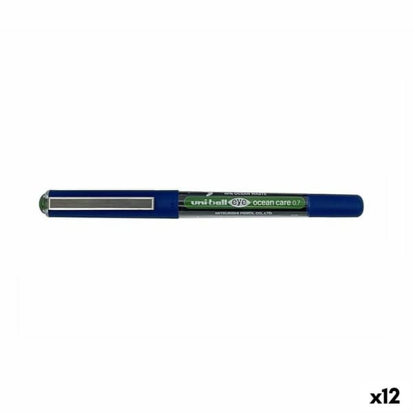 Pen med flydende blæk Uni-Ball Eye Ocean Care 0,7 mm Grøn (12 enheder)