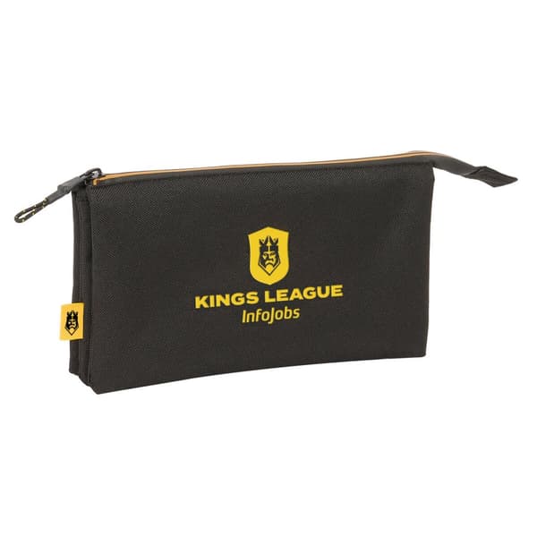 Tredobbelt bæretaske Kings League Sort 22 x 12 x 3 cm