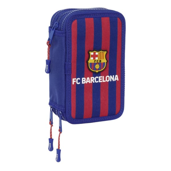 Kolmoiskynäkotelo F.C. Barcelona 24/25 Punaruskea Laivastonsininen 12,5 x 19,5 x 5,5 cm 36 Kappaletta