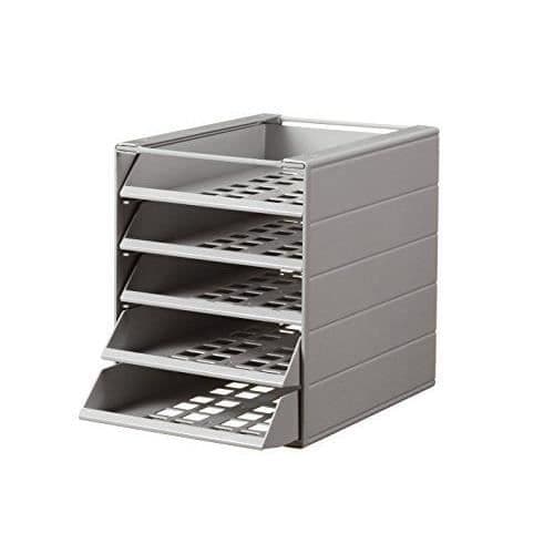 Hållbar 1712003 Idealox Basic arkiveringsmodul 7 öppna lådor C4-format Opak Grå