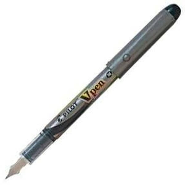 Pen med flydende blæk Pilot V Pen Engangsbrug Kalligrafi pen Sort Stål 0,4 mm (12 enheder)