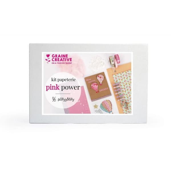 Kit Papeterie Pink Power - Beige