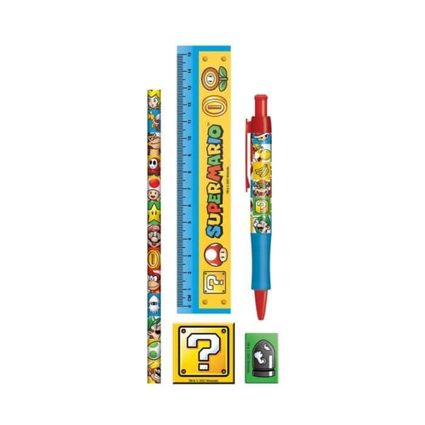 SUPER MARIO - Färgblock - Pappersset