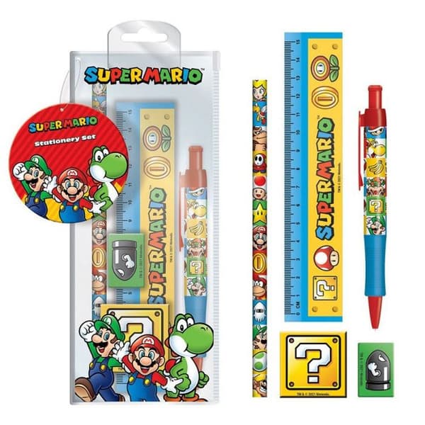 SUPER MARIO - Färgblock - Pappersset
