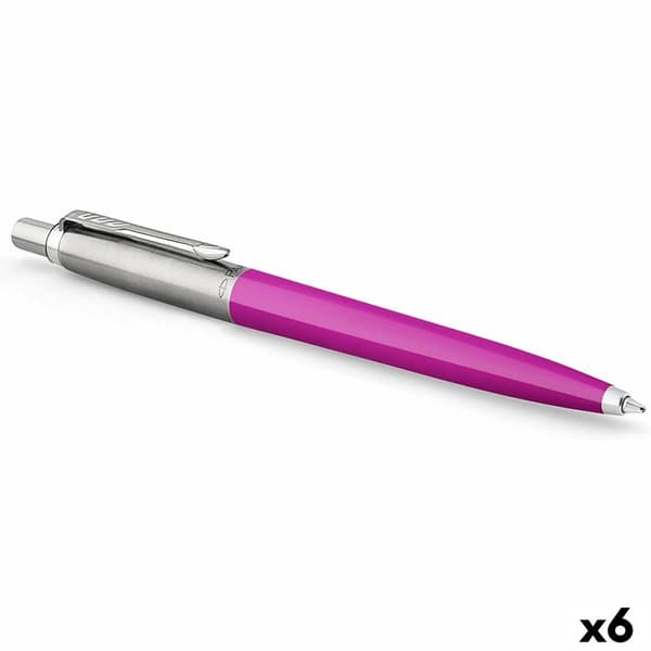 Kulepenn Parker Jotter Originals Stål Magenta (6 enheter)
